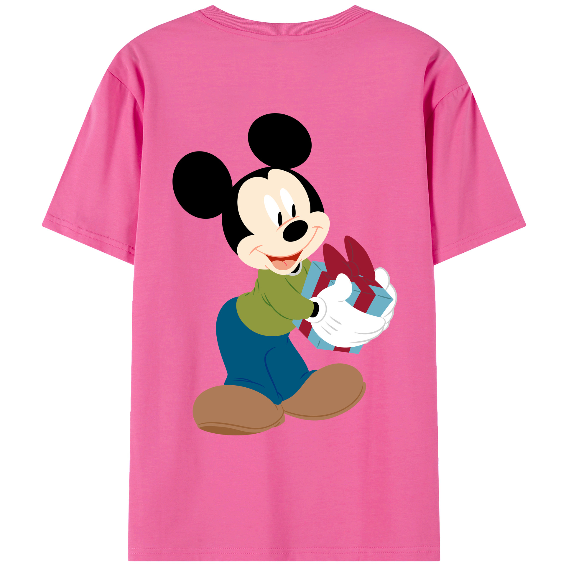 （画像用） ミッキーマウス Mickey Mouse レディース半袖Tシャツ(バックプリント)
